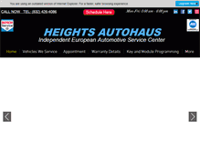 Tablet Screenshot of heightsautohaus.com